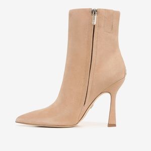 Sam Edelman Ella Neutral Tan Beige Suede Booties Size 6